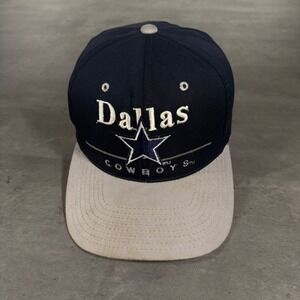 Vintage Dallas Cowboys Snapback Hat Blue Silver Gray Trucker‎ Cap Football NFL